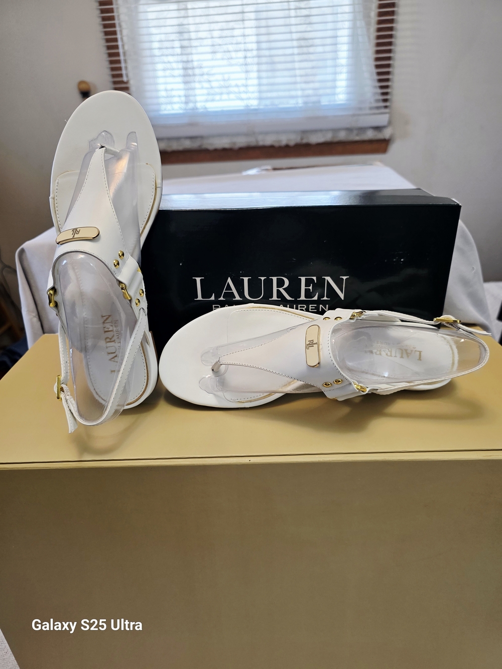 LAUREN Ralph Lauren Valinda Sandal In Burnished Vachetta Size 7.5B